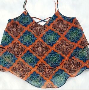 Francesca's Birdcage Bohemian Crop Tank.